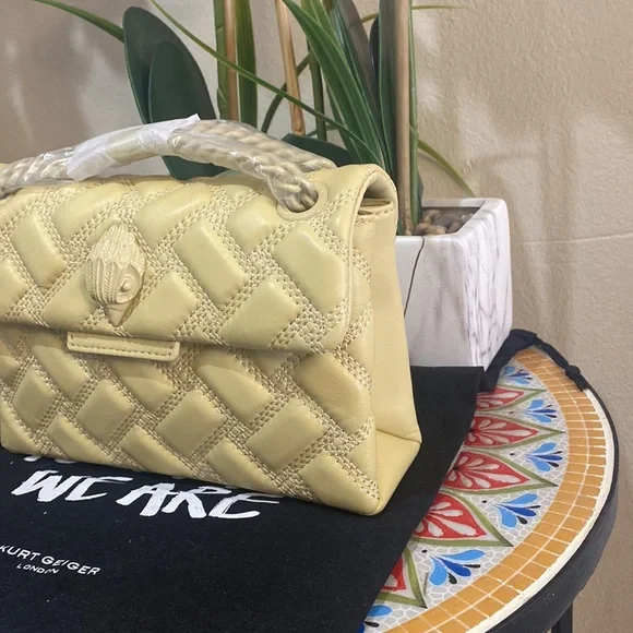 Kurt Geiger London Solid Quilted Mini Kensington Drench Crossbody Bag